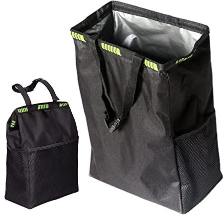 Blogiiup Car Bin, 9.8x5.9x11.8 Inch Hanging Garbage Bag with Waterproof Seatback Hanging Bin for Car Accessories