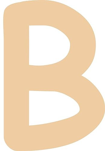Kleckerliese Alphabet Buchstaben 10cm selbstklebende Aufkleber Wand Fenster Tür Boote Auto Kinderzimmer STICKER B - Höhe 10cm, Farbe Beige