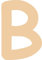 Kleckerliese Buchstaben Aufkleber 10 cm Einzel – seidenmatte Alphabet Sticker A–Z für Kinderzimmer, Wand, Tür, Möbel & Auto – selbstklebend & konturgeschnitten – B – Farbe Beige