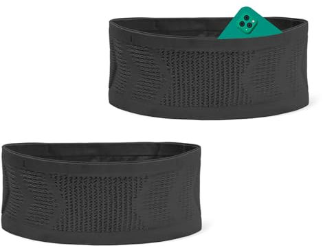 2 Stück Multifunktionale Hüfttasche Atmungsaktive Verdeckte Hüfttasche, Unisex Lauf Taillengürtel Laufgürtel für Handy, Bauchtasche Joggen Gürteltasche ür Telefone, Schlüssel, Karten