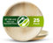 ECO Leaf 25 Disposable Palm Leaf Plates | 12”(30cm) Round Compostable Dinner Plates | Eco-Friendly, Biodegradable Heavy-Duty Plate for Wedding, Party & Picnic |Microwave & Oven Safe