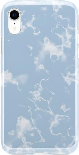 Casely iPhone XR Phone Case | Light Blue Skies | Marble Clouds Case | Classic Ultra-Slim Design