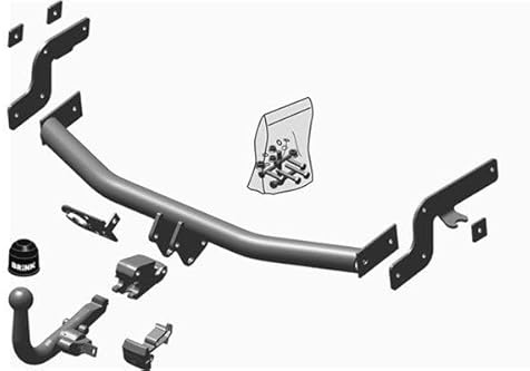 BRINK 498100 Anhängerkupplung AHK 13,82kg | 498100 passend für Nemo Fiorino