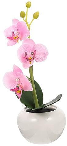 LIFKOME Blumentopf Licht Led Künstliche Orchideenlampe in Hellrosa Outdoor Für Garten Balkon Schlafzimmer Hochzeit Tischdeko
