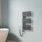 EMKE Scaldasalviette elettrico da bagno, 762 x 400 mm, scaldasalviette elettrico con termostato, scaldasalviette elettrico, scaldasalviette con barra riscaldante, antracite, 400 W