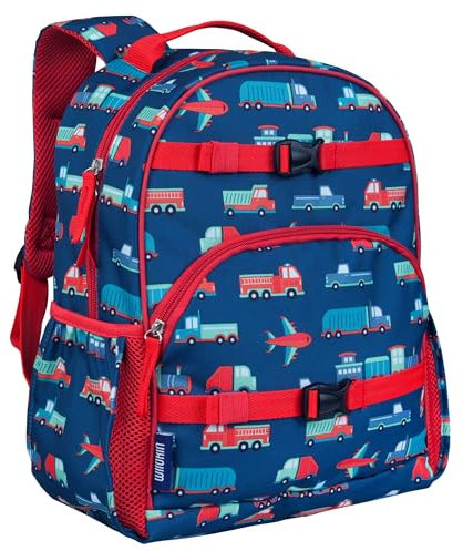 Wildkin Eco rPET Next Gen Rucksack für Jungen und Mädchen, mit gepolsterter Rückseite, verstellbarem Riemen, Tragegriff oben und seitlicher Netztasche, Transport, 15 Inch/12L, Modern oder klassisch