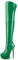 Aachcol Sopra il Ginocchio Spillo Stivali Piattaforma Stivali Alti Fino Alla Coscia Rotonda Punta Cerniera Sexy Dress Alto High Tacco Heel Stivali Verde Smeraldo 45 EU