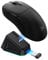 DELUX M500 Pro Gaming-Maus, ergonomisch, kabellos, 58,5 g, leicht, 8000 Hz, Abfragerate, RGB-Dockingstation, PAW3395 mit 26000 DPI, Trimodus-Verbindung, Goldrad TTC (schwarz)