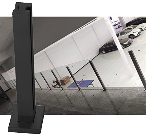 DLAZUM Transparente Absperrzaungeländersysteme für Garagen/Parkplätze, Balusterschutz aus Edelstahl für Terrassen/Treppen für Glasplatten 3/8-1/2 Zoll mit quadratischer Basis (mittlerer Pfosten: 24