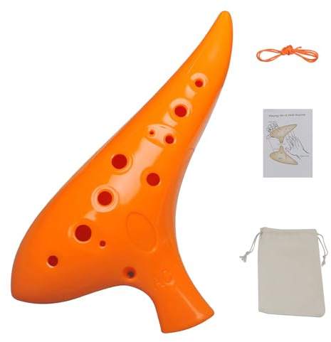 rayzm 12-Hole Alto C Ocarina, 13-Note C Major, Durable ABS Plastic Ocarina Wind Musical Instrument with Carry Bag for Beginners