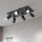 Lichtmaler LED Deckenstrahler 6 Flammig Deckelampe - Deckeleuchte Schwarz GU10 Deckenspots Quadratische Schwenkbar 350° Spotlight Modern Spots für Flur Wohnzimmer Schlafzimmer, Ohne Leuchtmittel