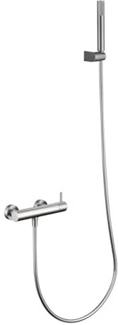 IMEX BDM039-5NQ MONZA Kit Grifo Monomando Ducha Color Níquel Cepillado