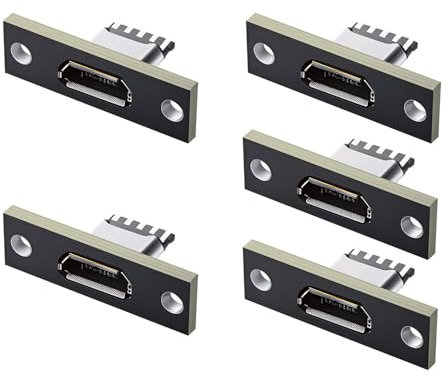 xiwai Micro-USB 5 broches femelle type B bricolage OEM prise connecteur panneau type montage avec carte PC USB 2.0 pinout 5 pcs/ensemble