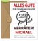 Werfunee Abschiedskarte Kollegen A6(mit Umschlag und Wachssiegel) - Karte Abschied Kollege - Herzlichen Glückwunsch zu Deiner Flucht - Abschiedsgeschenk Kollegen (ALLES GUTE)