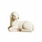 Loberon Deko-Lamm Xénandrine, mit Weicher Beflockung, Detailreiche Gestaltung, Ostern, Osterlamm, Osterfigur, Tierfigur, Polyresin, Creme