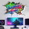 SanKristo 3D Game Wall Stickers, Broken Wall Gamer Zone Gaming Wallpaper Wall Art Decals, Self Adhesive Gaming Room Accessories Kids Cool Stuff for Bedrooms, Style B