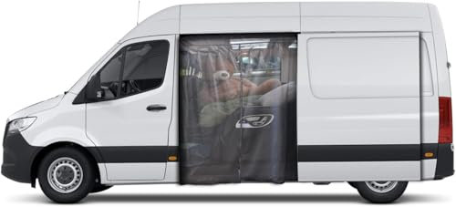 RV Van Bug Screen Sliding Door Fly Screen Compatible with Standard Roof Mercedes Sprinter & Fo-rd Transit, High Roof RAM Promaster and Campervans, Universal Magnetic Closure Mosquito Net 71(H)x59(W)