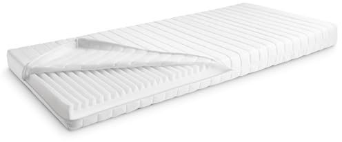 Sleezzz K16 Materasso in schiuma fredda reversibile, 7 zone di riposo, durezza H2+H3, rivestimento in microfibra lavabile (90 x 200 cm)