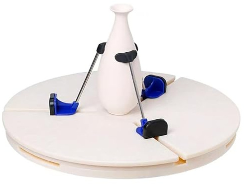 Pottery Turntable Clamp - Adjustable & Portable Ceramic Trimming Clamp for Fixing Ceramics, Sculpting & Repair Ideal for Beginners, Professionals, Family & School Ceramic Projects