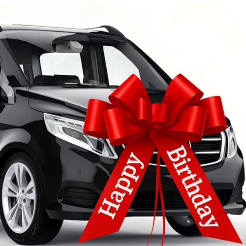 Große Rote Schleife für Auto,Geschenkschleife Groß,Große Schleife,76 cm XXL | Große Geschenkschleife, Auto Schleife, Rote Schleife Groß, Schleife Auto, Riesige Autoschleife, 18 Geburtstag