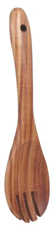 DECORNIJIA Tenedor de Madera para Ensalada con Mango de Utensilio de Cocina Resistente y Versátil para Servir Alimentos Fácil de Limpiar para Uso Prolongado