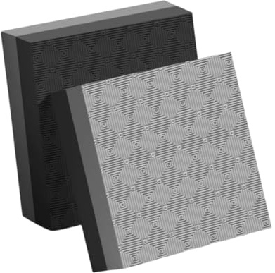 Milageto 2-teilige Crash-Drop-Pads für Gewichtheben, stoßfeste, stoßdämpfende Stillmatten zum Bodenschutz, Gewichtskissen für Kreuzheben für Fitnessstudio, Schwarz Grau 40x33x4cm