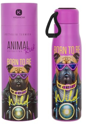 Bottiglia termica 500 ml Bulldog rock Animal Collection