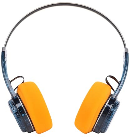 Naroote Bluetooth Retro Headphone, Wireless Vintage Headphones, 98g Lightweight Headphone with Hi Res Sound, 20H Battery & Dual Control Knobs, Ideal for Work & Home Office (Transparent Blue)