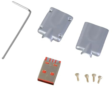 Buxuaaaa USB Male Metal Shell Cable Maintenance Gold Plated Plug USB Cable Making Power Application Breadboard Accessories Breadboard Design