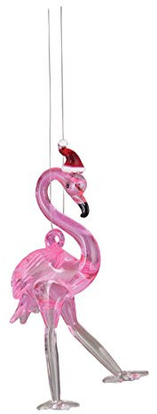 Flamingo Santa Ornament