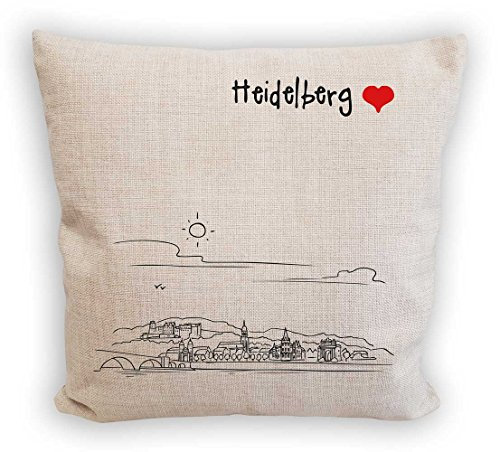 die stadtmeister Sofakissen Skyline Heidelberg