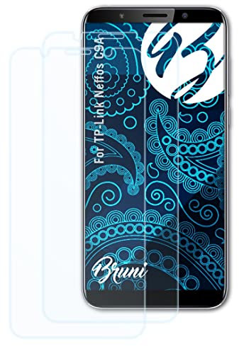 Bruni Schutzfolie kompatibel mit TP-Link Neffos C9A Folie, glasklare Displayschutzfolie (2X)