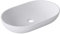 doporro Vasque à Poser lavabo 54x34x10,5cm en Fonte minérale Lave Mains raccordement Standard Colossum808 Blanc Mat