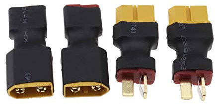 Lot de 4 connecteurs XT60 vers T sans fil mâle/femelle vers T pour UAV RC voiture avion