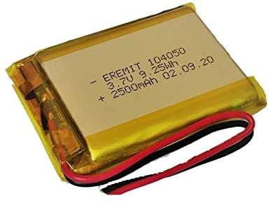 EREMIT LiIon LiPo Batterie Akku 104050 2500mAh 3.7 V 1S JST PH Stecker navi 23