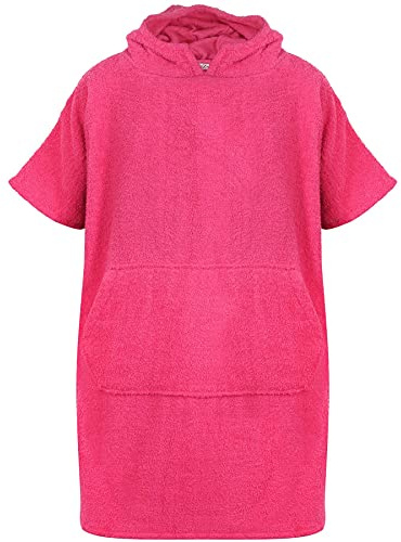A2Z Ladies Robe Adults Towel Poncho Bathrobe - Towel Bathrobe 128 Pink L-XL