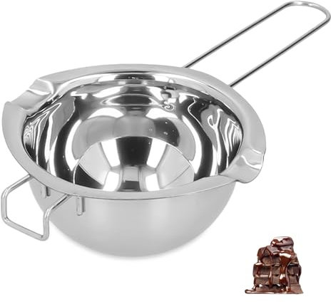 Stainless Steel Double Boiler Pot, Large Melting Pot Chocolate Butter Heating Bowl for Melting Chocolate, Soap, Wax, Candle Making, 1000ml