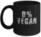 Taza de café divertida cero por ciento vegano carnívoro