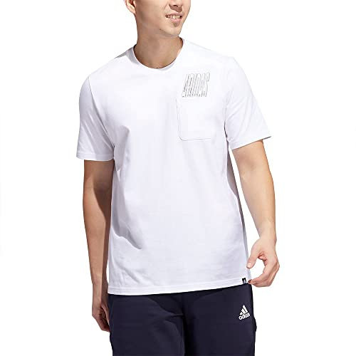 adidas Herren M Dyn G Pckt T T-Shirt, Weiß, Medium