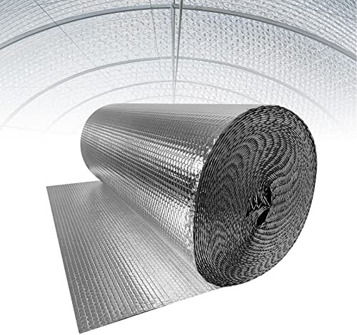 YARDIN Lámina reflectante para radiadores, 3-4 mm, lámina aislante para techo, suelo, paredes, doble capa, aislamiento térmico, insonorizada (1 × 10 m)