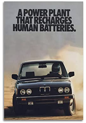 Vintage Sport Auto Poster für BMW E28 535i Supercar Poster Dekorative Malerei Leinwand Wand & Kunstdruck Moderne Familie Schlafzimmer Dekor 40 x 60 cm