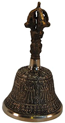 15cm/6 Tibetisch Hand Glocke Meditation Buddhistisch Heilung Ritual Gebet Yoga Dorje Vajra Puja Hindu