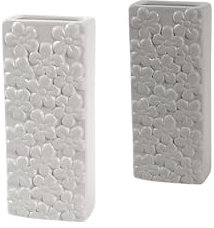 MECSAL CASALINGHI Set 2 Umidificatore Termosifone, Evaporatore d'Acqua, Umidifica Ambiente Aria, Decoro fiori, 2 Colori
