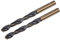 sourcing map 2pcs Jobber Drill Bits 9.5mm (0.374) Black Nitride & Gold Titanium Coated M2 High Speed Steel (HSS) Twist Drill Bits for Stainless Steel Aluminum Alloy Metal