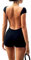 Navneet Jumpsuit Damen Kurz Romper Jumpsuit Sommer Playsuit Eng Jumpsuits Rückenfrei Einteiler Overall Stretch Y2K Leotard Schwarz XS