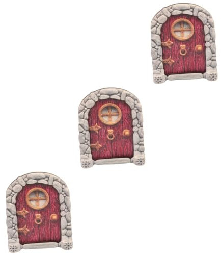 BESPORTBLE 3 Stück Garten-feentür-Dekoration Hölzerne Feentür-Dekoration Für Baum Märchen-Miniatur-tür-Ornament Für Die Inneneinrichtung