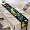 Eid Mubarak Tischläufer, Ramadan Tischdekoration Grün Gold Ramadan Mond Tischdecke Dekoration für Zuhause Esstisch Islamisches Happy Ramadan Mubarak Festival Party Feiern, 180 x 35 cm