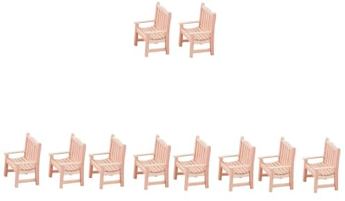 BESTonZON 10 STK Puppenhausmöbel Holzspielzeug Für Kinder Kindercouch Kinder Esstisch Stuhl Modell Mini-zubehör Holzdekor Tischzubehör Kinderstuhl Hölzern Haushaltsprodukte Individuell