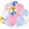 Palloncini rosa e blu, 50 palloncini in lattice da 12 pollici, palloncini con coriandoli, azzurro, rosa, bianco, set di palloncini con nastro per ragazzi o ragazze, compleanno dei bambini, addio al