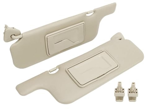 Zohisin Specchio Auto Protezione Solare 2 Pezzi, Schermatura per Trucco e Occhi, Installazione Semplice, Grigio, 47x17x7